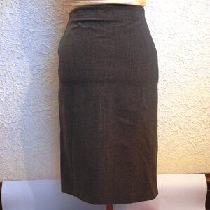 Brown Tweed Pencil Skirt, Suiting, Career Clothing by Covington, Size 4